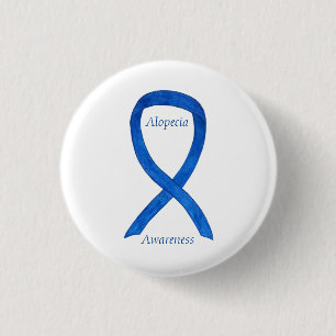 Alopecia Awareness Ribbon Custom Art Pin