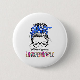 Alopecia Awareness Ribbon Support Gifts 2 Inch Round Button