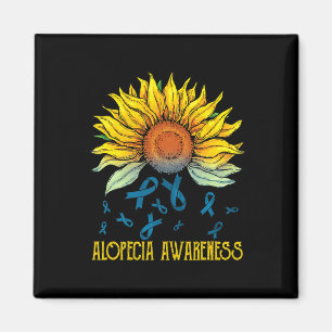 Alopecia Awareness Sunflower  Magnet