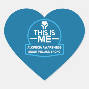 alopecia awareness Support Gifts Heart Sticker