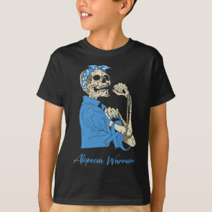 Alopecia Warrior Awareness Support Strong Skeleton T-Shirt