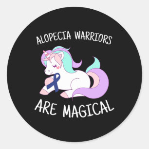 Alopecia Warrior Gift Classic Round Sticker