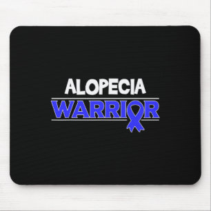 Alopecia Warrior Hair Loss Awareness Ribbon Mouse Pad