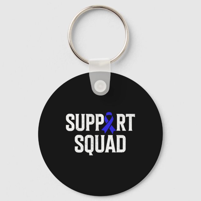 Alopecia Warrior Support Squad Alopecia Awareness  Keychain (Front)