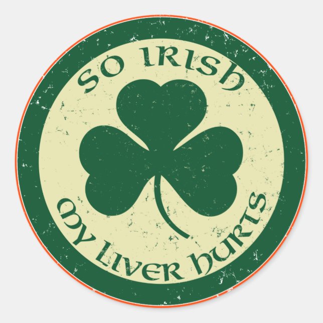 Alors Irish My Liver Blessait Stickers Pub (Devant)