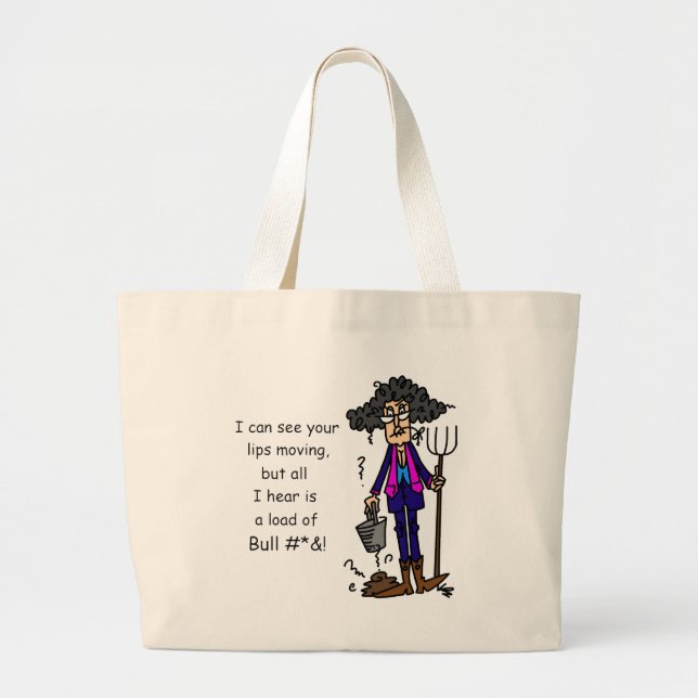 Alot of BS Large Tote Bag (Front)