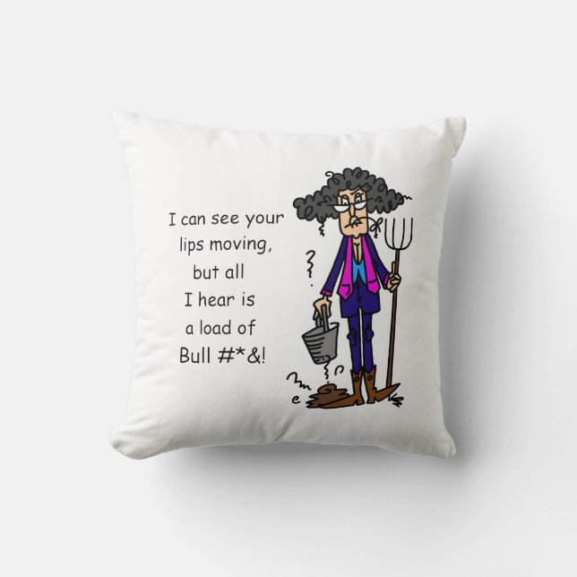 Alot of BS Throw Pillow (Front)