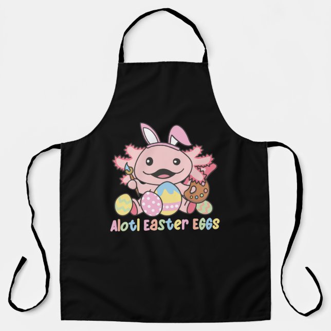 Alotl Easter Eggs Axolotl Easter With Pun Apron (Front)