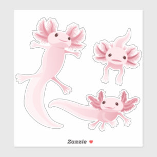 Alotta Axolotls Rose 3 Stickers Set
