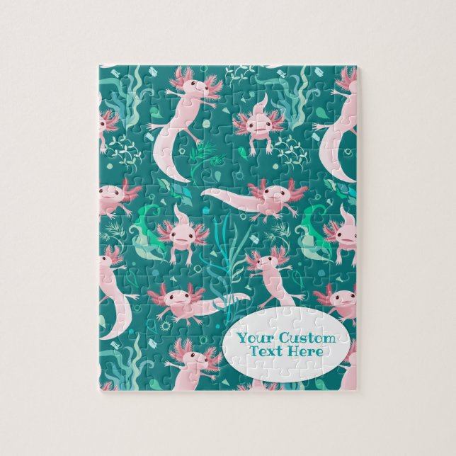 Alotta Axolots Rose Jigsaw Personnalisé Puzzle (Vertical)