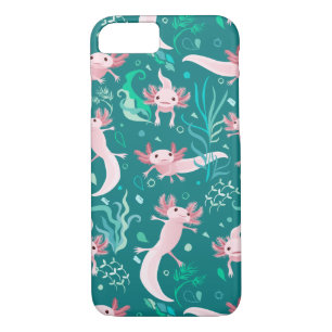 Alotta Pink Axolotls Teal Case-Mate iPhone Case