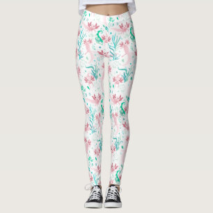 Alotta Pink Axolotls White Leggings