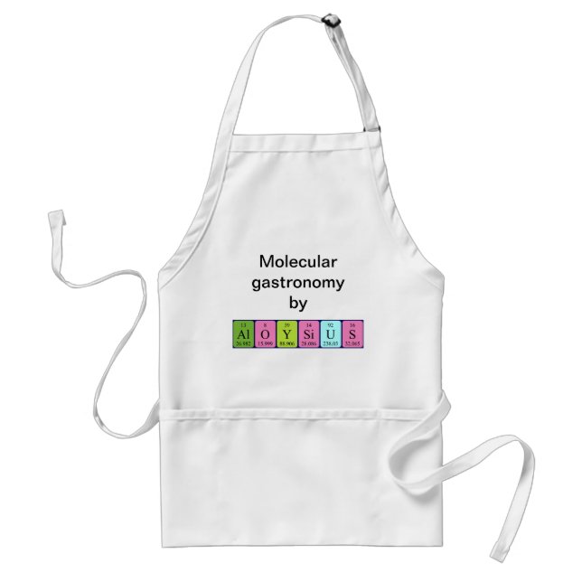 Aloysius periodic table name apron (Front)