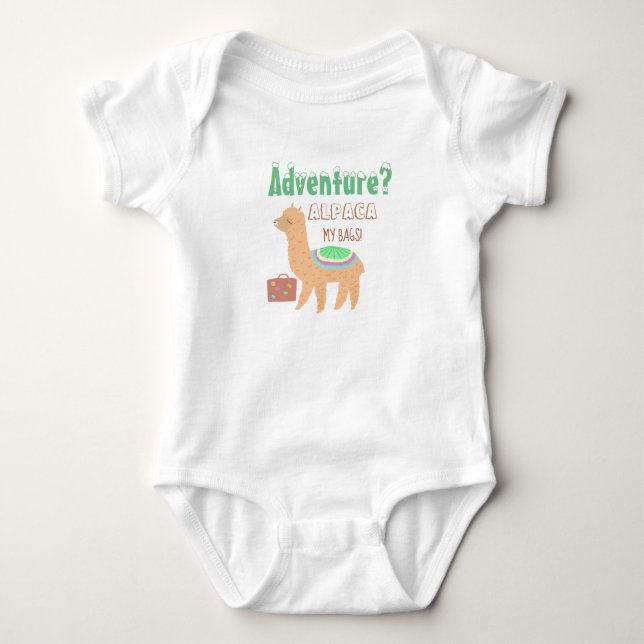 Alpaca Adventure Baby Bodysuit (Front)