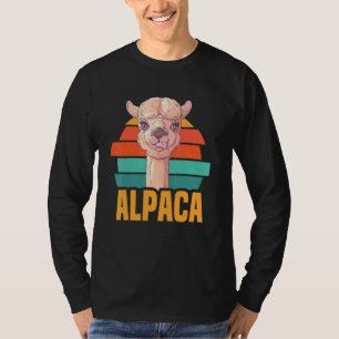 Alpaca And Llama Animal Animals Alpaca Hike Llama T-Shirt