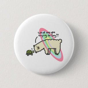 Alpaca and Tortoise 2 Inch Round Button