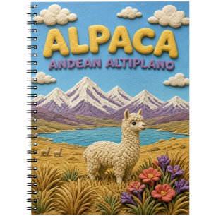 Alpaca Andean Altiplano Modern KlayKoo Notebook