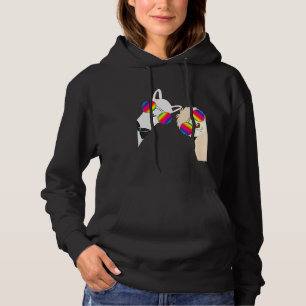 Alpaca Animal Friend Bff Rainbow Glasses Llama Slo Hoodie