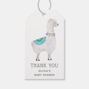 Alpaca Baby Shower Thank You   Boho Cute Llama Gift Tags