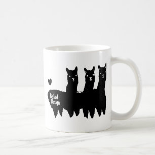 ALPACA BLACK COFFEE MUG