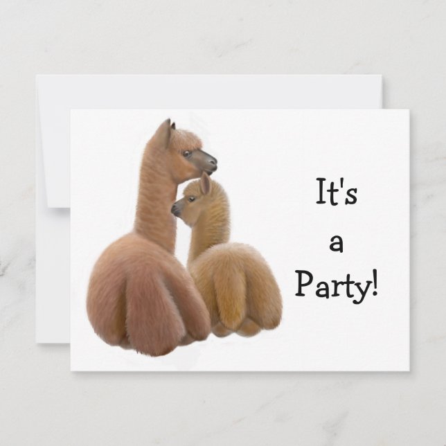Alpaca Buddies Invitation (Front)