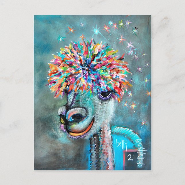 Alpaca - Carte postale Bossy Betty 2r (Devant)