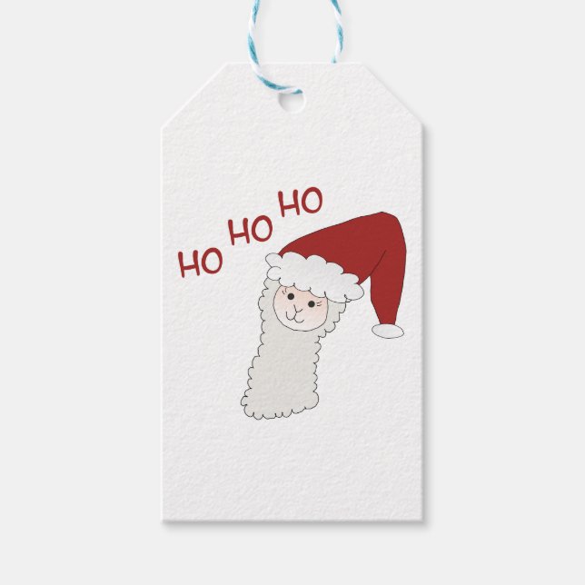 Alpaca Christmas Alpaca Lama gift tags (Front)