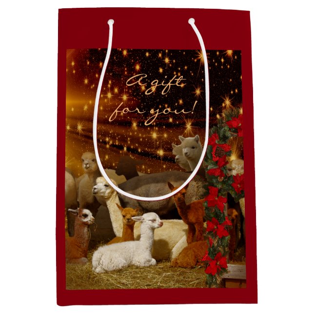 Alpaca Christmas Gift Bags (Front)