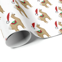 Alpaca Christmas Gift Wrapping Paper