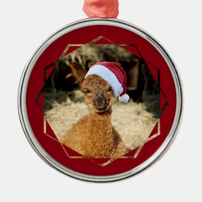 Alpaca Christmas Ornament (Front)