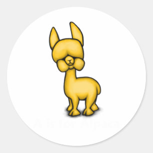 Alpaca Classic Round Sticker