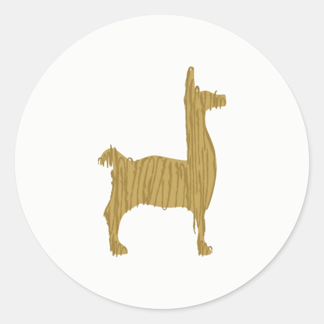 Alpaca Classic Round Sticker (Front)