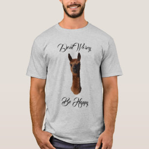 Alpaca Dont Worry Be Happy, T-Shirt