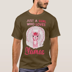 Alpaca Girl Gift Pet Animals Llama T-Shirt