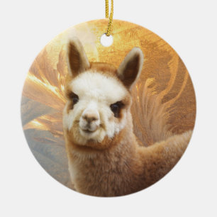 Alpaca Gold Chirstmas Ornament