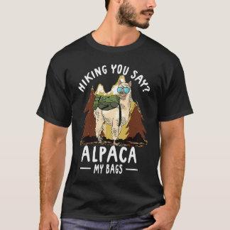 Alpaca Hiking Apparel For Women T-Shirt