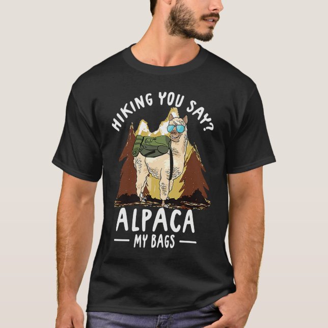 Alpaca Hiking Apparel For Women T-Shirt (Front)