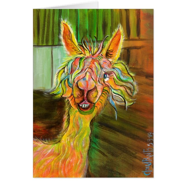 Alpaca - Hilda note card (Front)