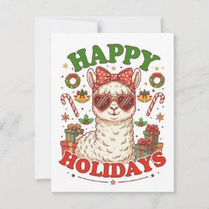 Alpaca holiday card