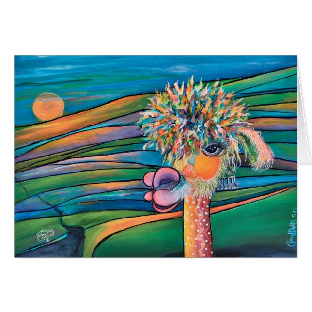 Alpaca  - Kathleen note card (Front Horizontal)