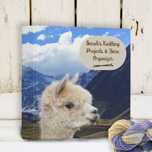 Alpaca Knitting Projects and Yarn Organizer Binder