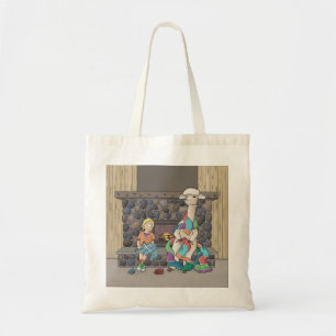 Alpaca Knitting Tote Bag