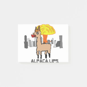 Alpaca lips apocalypse post-it notes