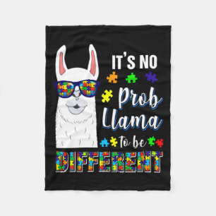 Alpaca Llama Animal Autism Awareness T Shirt Fleece Blanket