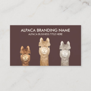 Alpaca Llama Farm Owner Business Card