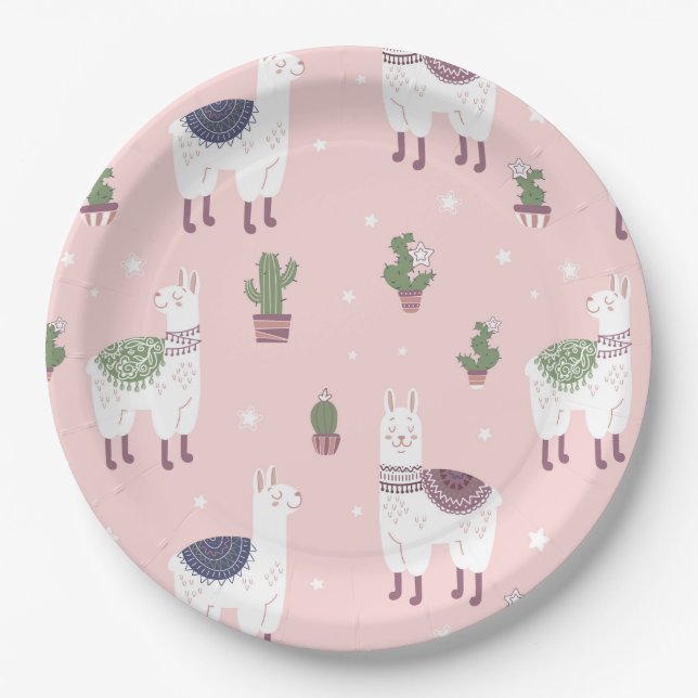 Alpaca/Llama Paper Plate (Front)