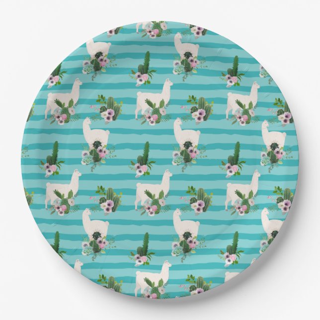 Alpaca/Llama Paper Plate (Front)