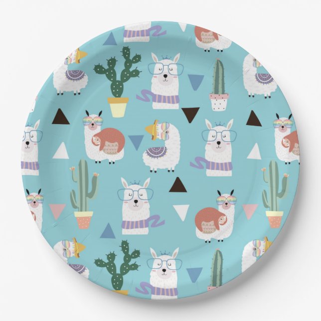 Alpaca/Llama Paper Plate (Front)