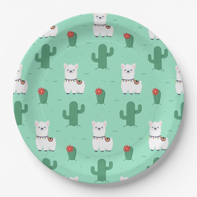 Alpaca/Llama Paper Plate (Front)