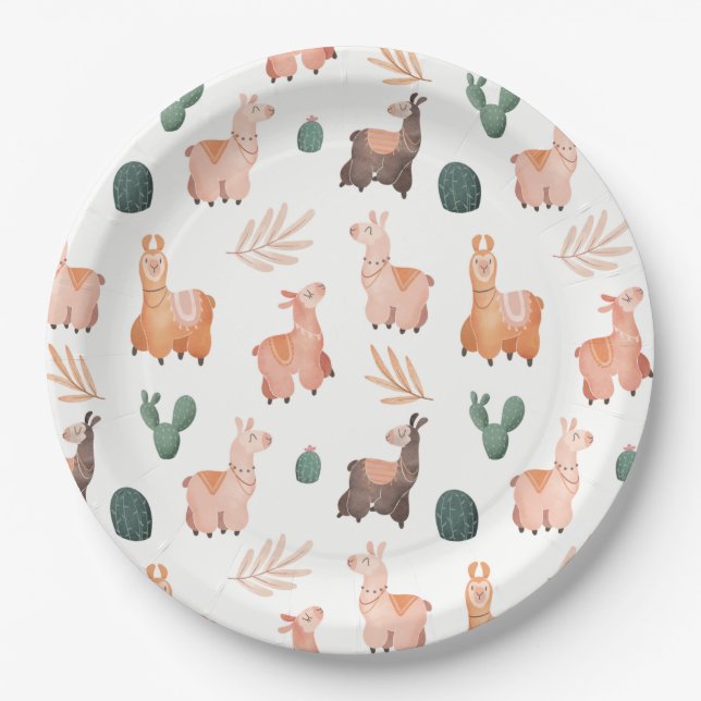 Alpaca/Llama Paper Plate (Front)